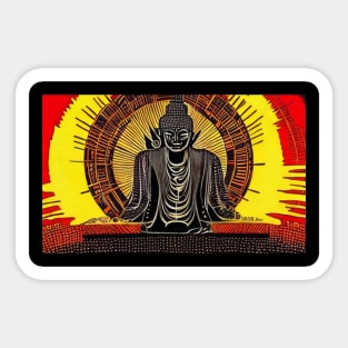 Abstract Buddha Sticker